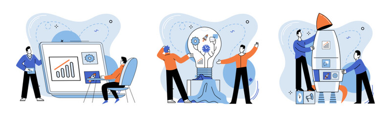 Team idea vector illustration. Team spirit strengthens relationships, fosters mutual support, and enhances teams collective creativity Team building activities promote collaboration, trust