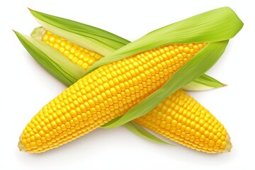 corn set isolated on white background
