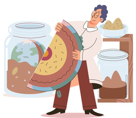 Nature science. Vector illustration. Biology investigates diversity life and its intricate mechanisms in natural world The concept nature science encompasses study natural phenomena and systems