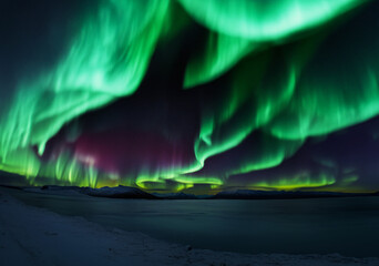 Nature's light show, the aurora captivates all.