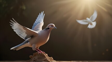 A winged dove with that symbolizes.generative.ai