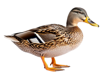 Ente isoliert an weißem Hintergrund