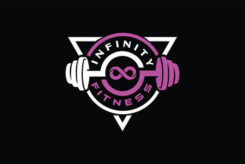 Infinity Fitness Gym Logo Design Template