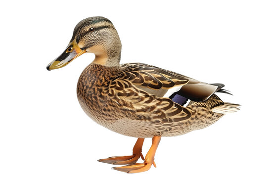Ente isoliert an wei&szlig;em Hintergrund