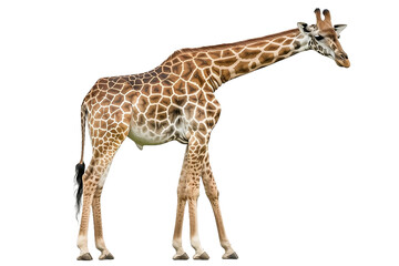 Giraffe isoliert an weißem Hintergrund