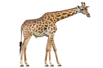 Giraffe isoliert an weißem Hintergrund