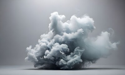 Naklejka premium Smoke isolated on a white background