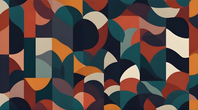 seamless pattern with stripes. shapes and logo and  graffic designs. ai genrative picture 