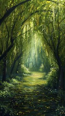 Vibrant willow forests alive with the hum of bees