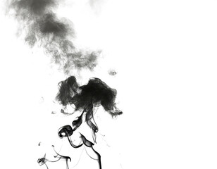 Wispy white smoke against a dark background