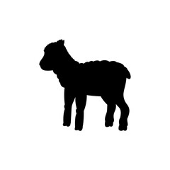 Lamb silhouette icon vector. Farm lamb, glyph, solid icon. Livestock concept. Lamb sign on white background. Lamb meat solid sign. Mutton illustration. Gentle taste. Animal symbol. Meat logo