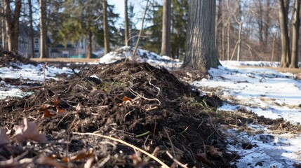 Obraz premium Winter Composting Strategies