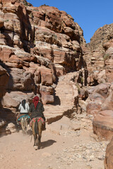 The way to the monastery of Petra in Jordan