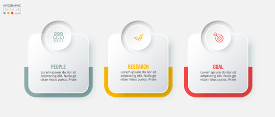 Business concept infographic template with option.
