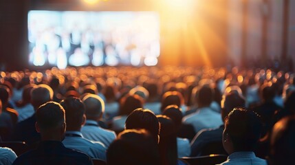 speaker speaking in front of the audience