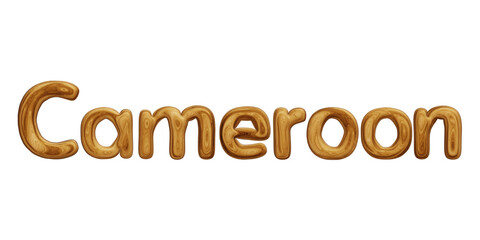 Wooden Cameroon text for country concept