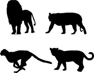 SILHOUTTE PACK BIG CAT.eps
