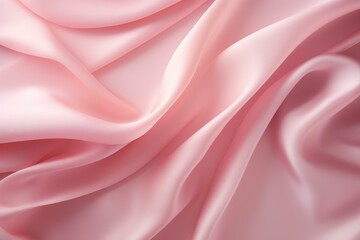 Fototapeta premium Smooth Soft pink fabric. Cloth material fashion. Generate Ai