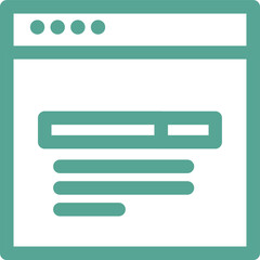 Obraz premium web page icon outline 