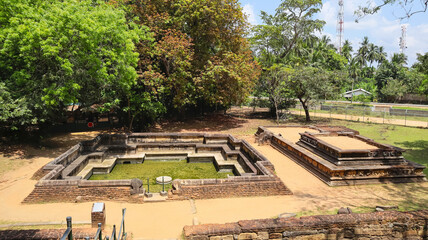 View of Kumara Pokuna, Polonnaruwa Ancient City, Polonnaruwa, Sri Lanka.
