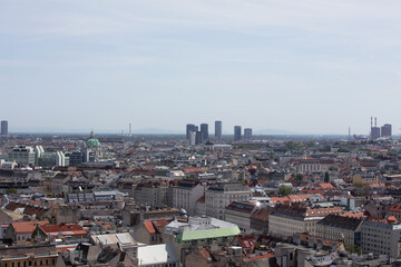 Obraz premium Blick über Wien vom Restaurant 360 Grad Ocean Sky Wien, Österreich