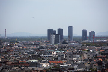 Blick über Wien vom Restaurant 360 Grad Ocean Sky Wien, Österreich