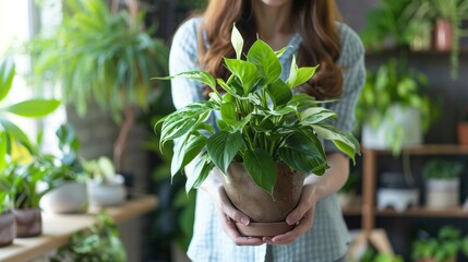 Fototapeta premium The Art of Fertilizing Indoor Plants