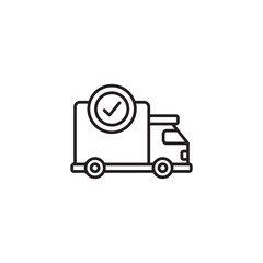 Delivery Truck icon design with white background stock illustration