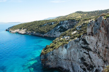 rocky island in the Greece