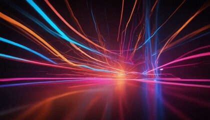 Motion blurred neon illustration background