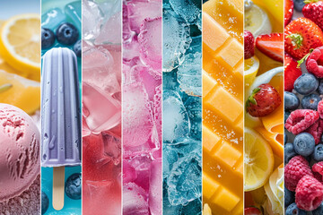 Colorful Collage of Summer Refreshments