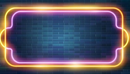 Elevate your graphics with neon borders and text space