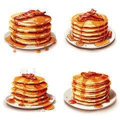 Illustration of delicious pancakes