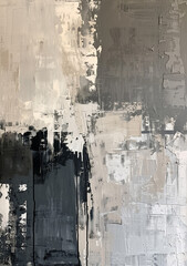 Contemporary Abstract Artwork in Gray and Beige Color Palette