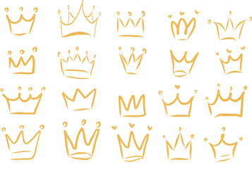 set of crowns vector