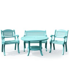 Patio furniture cyan