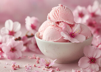 Cherry Blossom Themed Ice Cream Delight