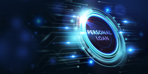 Fototapeta premium Business, Technology, Internet and network concept. Loan personal finance. 3d illustration