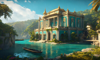 palace in the park of palace