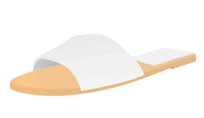 White woman sandal. vector illustration