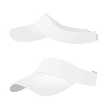White visor cap. vector illustration