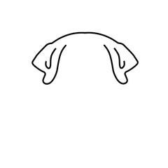 Hand Drawn Dog Ears 
