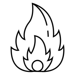 Fire icon. Fire flame symbol.