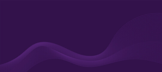 Purple background with flowing wave lines. Futuristic technology concept. Vector illustration
