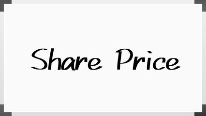 Share Price のホワイトボード風イラスト