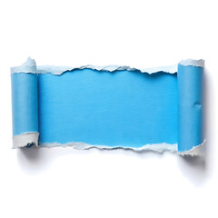 Torn paper with space for your message on a blue background
