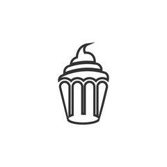 Cake sign icon vector illustration design template
