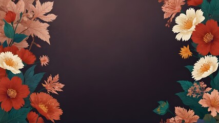 Asian American and Pacific Islander Heritage Month banner template with empty copy space for text. AAPI background with traditional flowers.