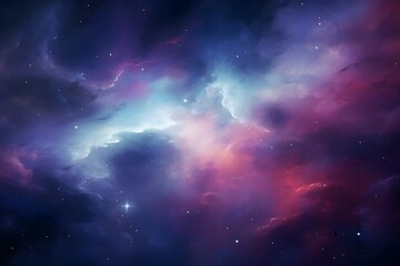 HD Wallpaper of colorful space stars galaxy nebula 3D rendering Generative AI

