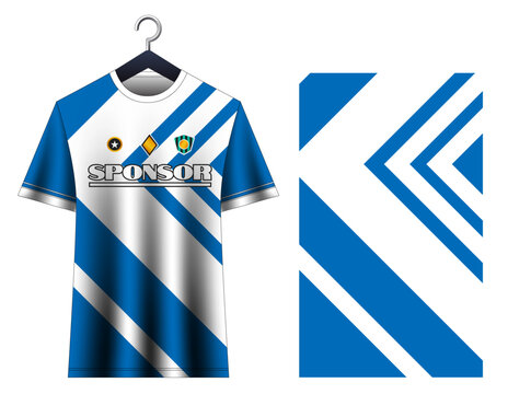 Jersey football design. Uniform football club. Soccer jersey mockup. Vector design.